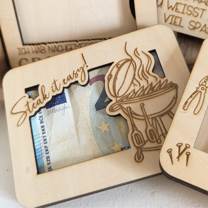 9 Designs Laserdatei Verpackung für Gutscheinkarten Gutscheine Geld Männer Mann Papa Ec Kartengröße Geldgeschenk Wunschgutschein SVG Datei – Bild 10