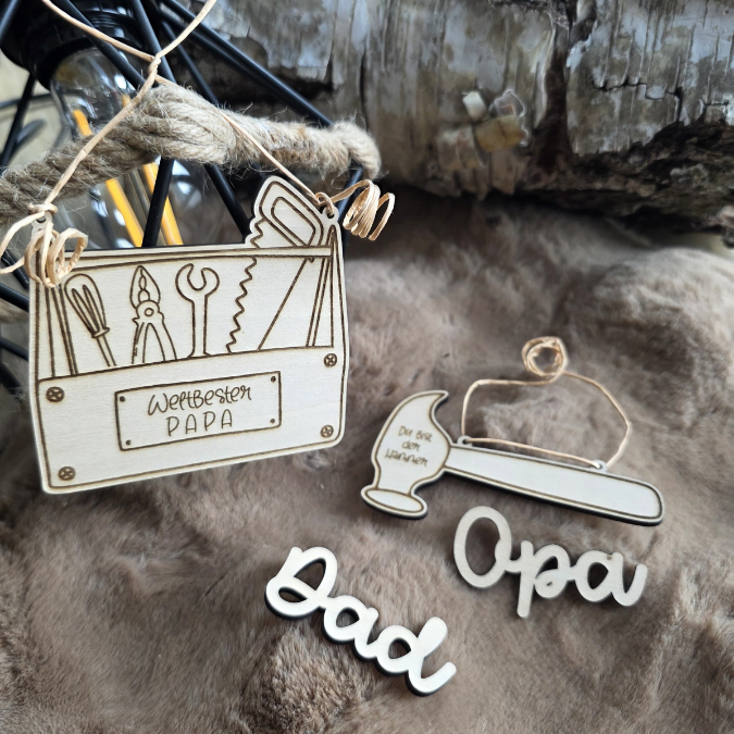 SVG Laser Datei Hammer Werkzeugkasten zum aufhängen Männer Geschenkidee für Papa Vatertag Opa Mann Lasercut Männergeschenk Vater Werkstatt – Bild 10