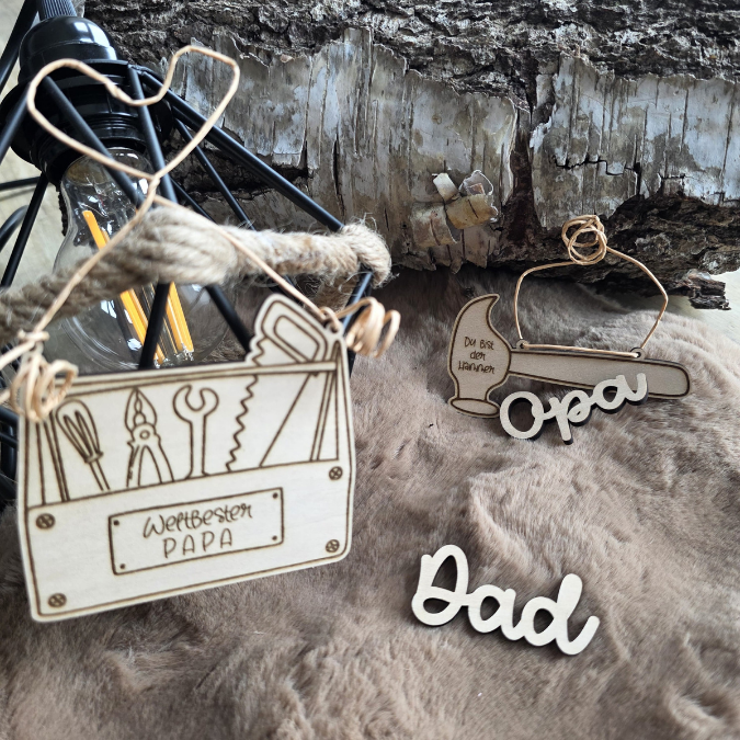 SVG Laser Datei Hammer Werkzeugkasten zum aufhängen Männer Geschenkidee für Papa Vatertag Opa Mann Lasercut Männergeschenk Vater Werkstatt – Bild 4