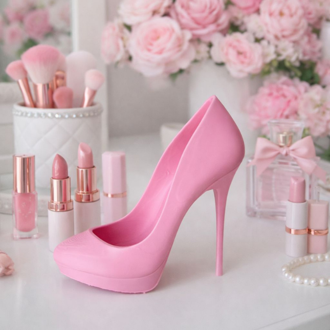 STL 3D Druck Datei High Heel Geschenkidee für Frauen Verpackung Beauty Schminke Schuhe Girls Absatz Highheel Deko – Bild 6