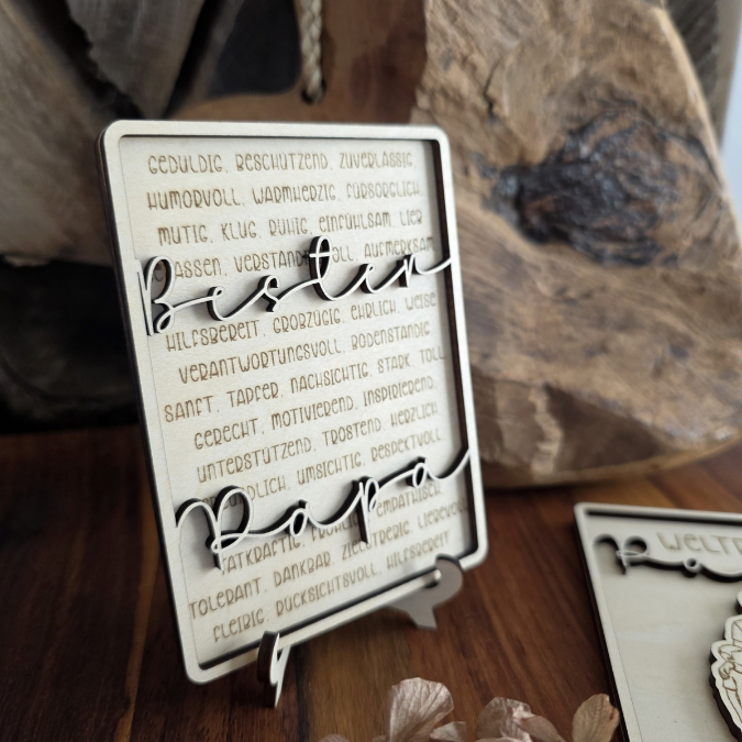 SVG Datei Rahmen mit Ständer Geschenkidee für Papa verschiedene Designs Vatertag Opa Mann SVG Laserdatei Laserfile Lasercut Männergeschenk 3mm 4mm – Bild 16