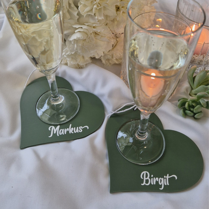 STL 3D Druck Datei 6 Designs Herz für Reagenzglas Herz zum Hängen Blanko personalisierbar Hochzeit Liebe Mama 3D-Datei Geschenkidee Tischdek – Bild 8