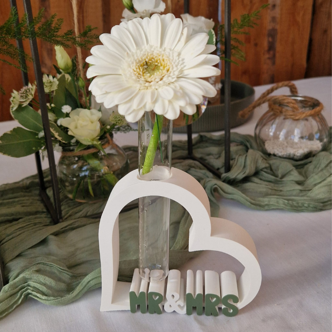 STL 3D Druck Datei 10 Designs Herz für Reagenzglas Hochzeit Geldgeschenk Mr Mrs Ja Oui Yes 3D-Datei Hochzeitsgeschenk 3ddruck – Bild 3