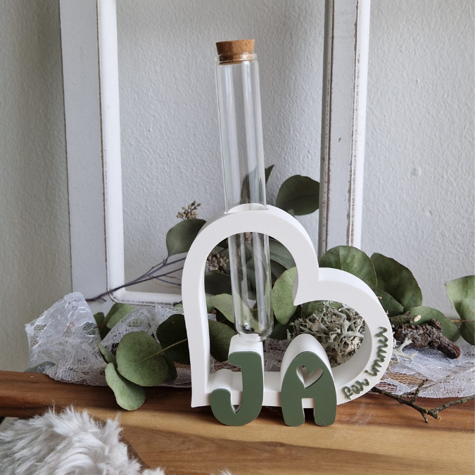 STL 3D Druck Datei 10 Designs Herz für Reagenzglas Hochzeit Geldgeschenk Mr Mrs Ja Oui Yes 3D-Datei Hochzeitsgeschenk 3ddruck – Bild 6