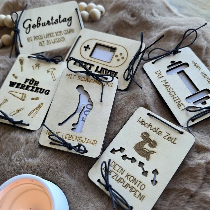 SVG Laserdatei Männer Geldgeschenk Verpackung für Geld 10 Designs Gutscheinkarten Vatertag LKW Bagger Playstation Werkzeug Hantel SVG-Datei – Bild 16