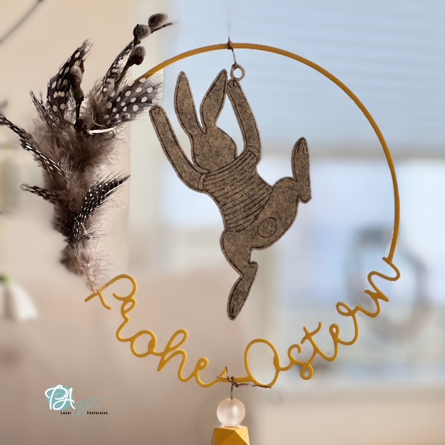 STL 3D Druck Datei Kranz schlicht Frohe Ostern Frühling Geschenkanhänger Türdeko Hoop Loop Wanddeko 3D-Datei 3D-Druck Vorlage – Bild 9