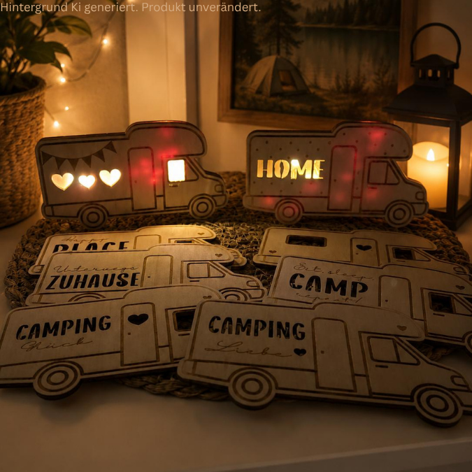 SVG Laserdatei Wohnmobil Camping 8 Designs 2 Größen klein für Ballonlichter groß für Lichterkette Ballonlicht Leuchtdeko SVG-Datei – Bild 23