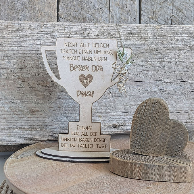 SVG Laser Datei Papa Opa Pokal zum stellen oder Hängen Geschenkidee für Vatertag Großvater Mann SVG Laserdatei Männergeschenk 3mm 4mm – Bild 35