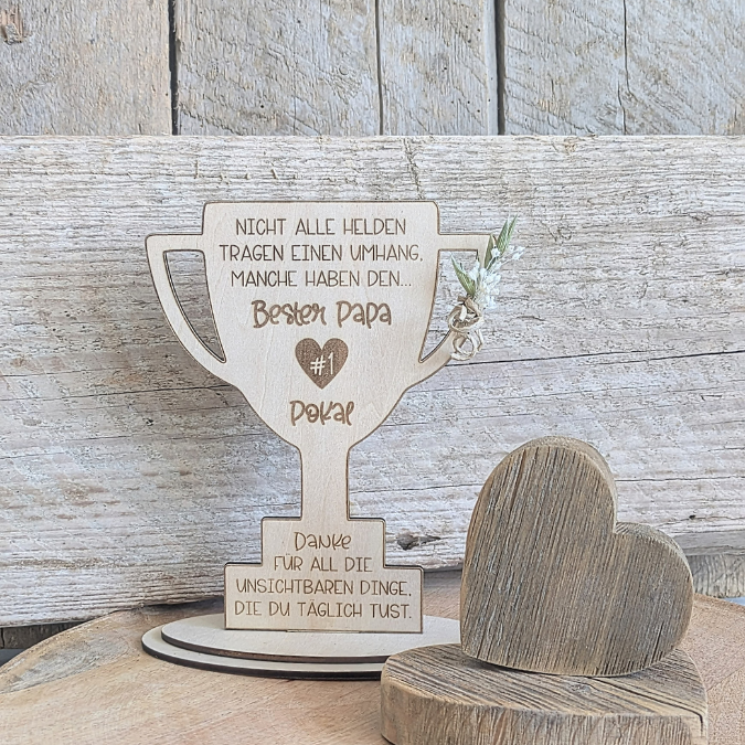 SVG Laser Datei Papa Opa Pokal zum stellen oder Hängen Geschenkidee für Vatertag Großvater Mann SVG Laserdatei Männergeschenk 3mm 4mm – Bild 36