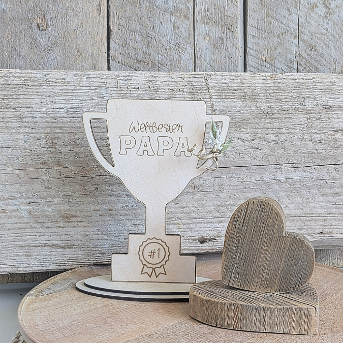 SVG Laser Datei Papa Opa Pokal zum stellen oder Hängen Geschenkidee für Vatertag Großvater Mann SVG Laserdatei Männergeschenk 3mm 4mm – Bild 37