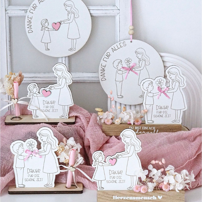 SVG Laser Datei 6 designs Kindergartenabschied Aufsteller Klötzchendatei und Holzscheiben Geschenk Erzieherin Kita KiGa SVG Datei Schulkind – Bild 21