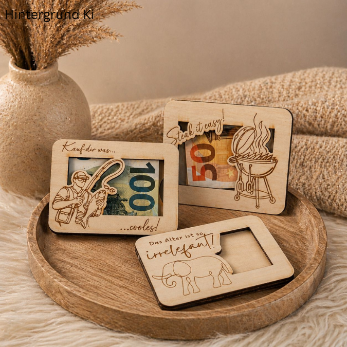 9 Designs Laserdatei Verpackung für Gutscheinkarten Gutscheine Geld Männer Mann Papa Ec Kartengröße Geldgeschenk Wunschgutschein SVG Datei – Bild 24