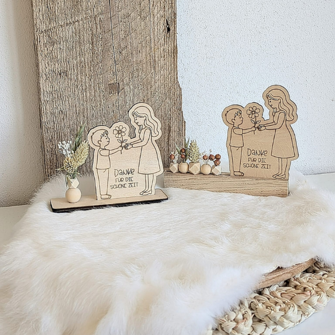 SVG Laser Datei 6 designs Kindergartenabschied Aufsteller Klötzchendatei und Holzscheiben Geschenk Erzieherin Kita KiGa SVG Datei Schulkind – Bild 26