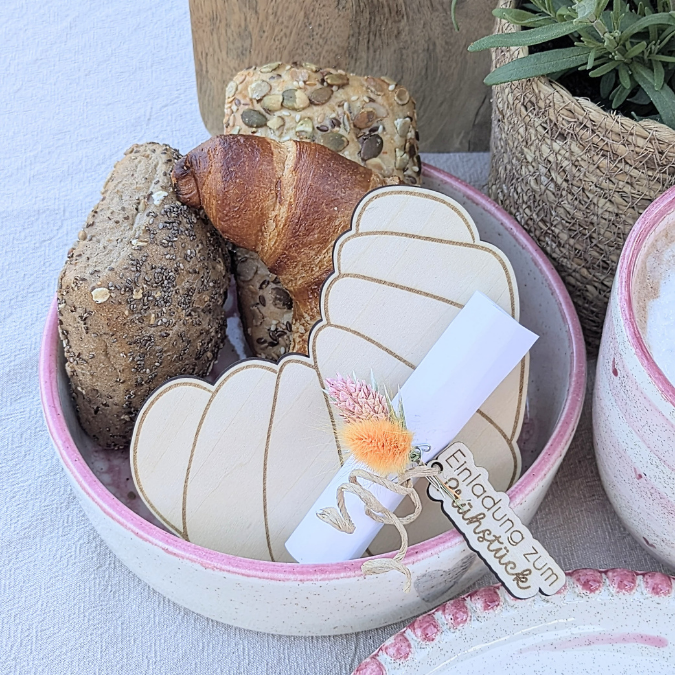 SVG Laserdatei Einladung zum Frühstück Karten für Blumen Gutscheine Brunch Mittagessen Lunch Frenchtoast Croissant Tee Kaffee SVG Datei – Bild 23