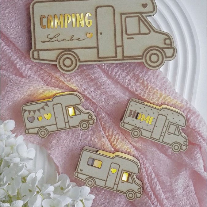 SVG Laserdatei Wohnmobil Camping 8 Designs 2 Größen klein für Ballonlichter groß für Lichterkette Ballonlicht Leuchtdeko SVG-Datei – Bild 5