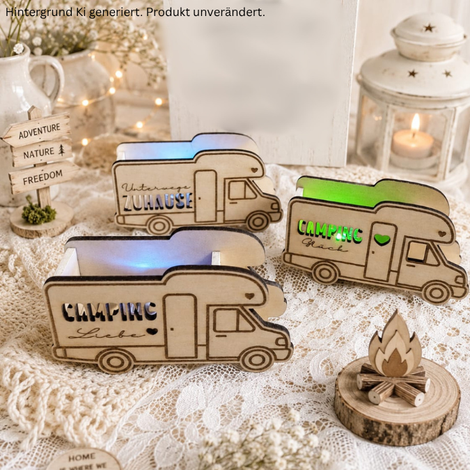 SVG Laserdatei Wohnmobil Camping 8 Designs 2 Größen klein für Ballonlichter groß für Lichterkette Ballonlicht Leuchtdeko SVG-Datei – Bild 21