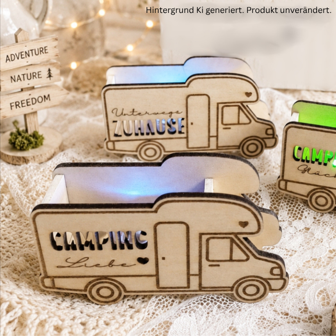 SVG Laserdatei Wohnmobil Camping 8 Designs 2 Größen klein für Ballonlichter groß für Lichterkette Ballonlicht Leuchtdeko SVG-Datei – Bild 22