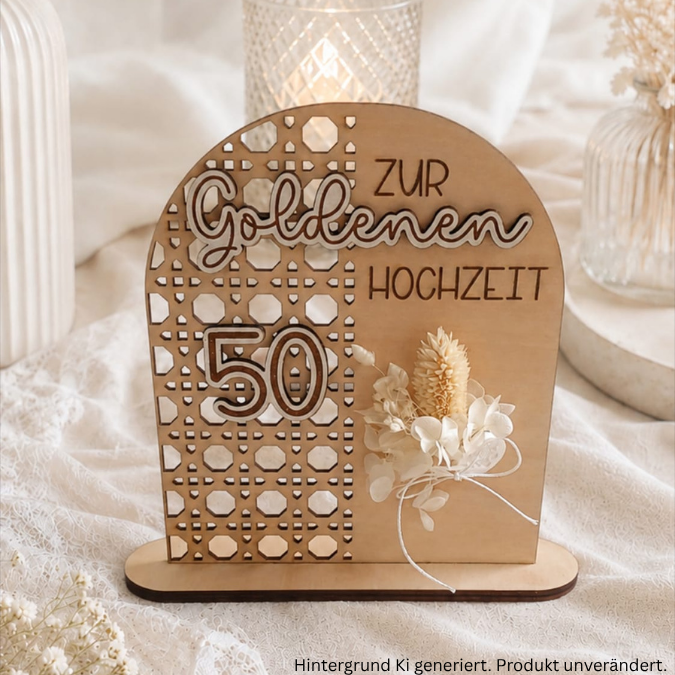SVG Laserdatei Aufsteller Silberhochzeit und Goldhochzeit 25 Hochzeit 50 Jahre verheiratet rattan optik Geldgeschenk Hochzeitsgeschenk personalisierbar 3mm 4mm – Bild 19