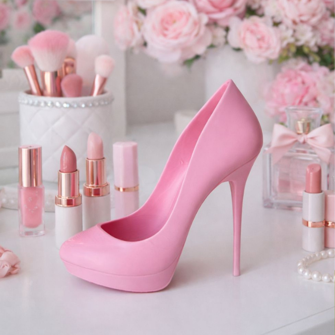 STL 3D Druck Datei High Heel Geschenkidee für Frauen Verpackung Beauty Schminke Schuhe Girls Absatz Highheel Deko