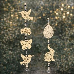 STL 3D Druck Datei 5 Designs Sonnenfänger Frühling Vogel Schmetterling Hase Ei 3D-Datei 3D-Druck Vorlage Frühlingsdeko 3D Frühling