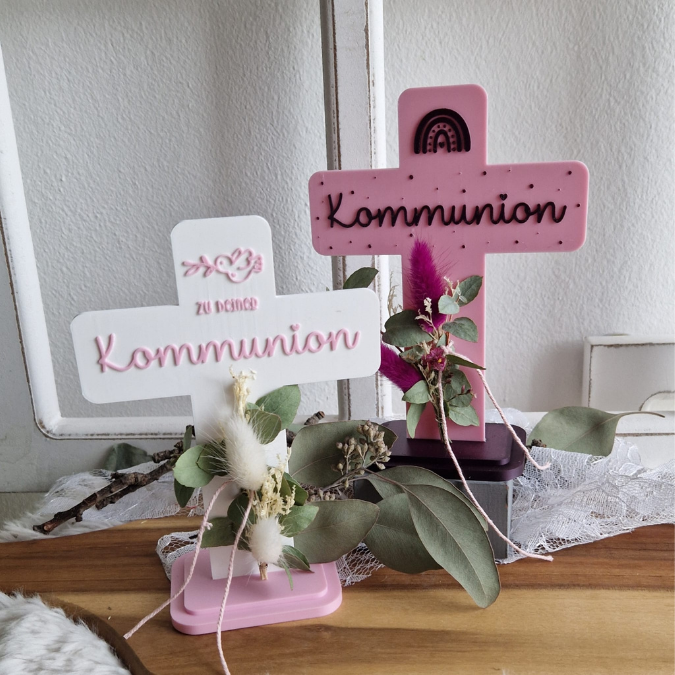 STL 3D Druck Datei 6 Designs Kreuze Kirche für Geldgeschenke 3D-Druck Datei Kommunion Konfirmation Firmung Glaube Liebe Hoffnung Christlich