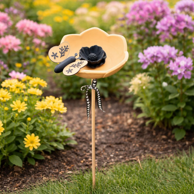 STL 3D Druck Datei Vogeltränke Insektentränke zum stellen oder für 6mm 8mm und 10mm Stäbe inkl Blüte zum stecken 3D-Druck Datei – Bild 11