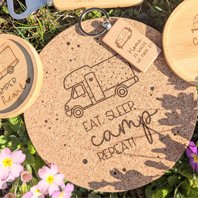 SVG Laser Datei Gravur Bundle Camping Wohnmobil Campingglück Camper Unterwegs daheim Laserdatei Plotterdatei englisch – Bild 3