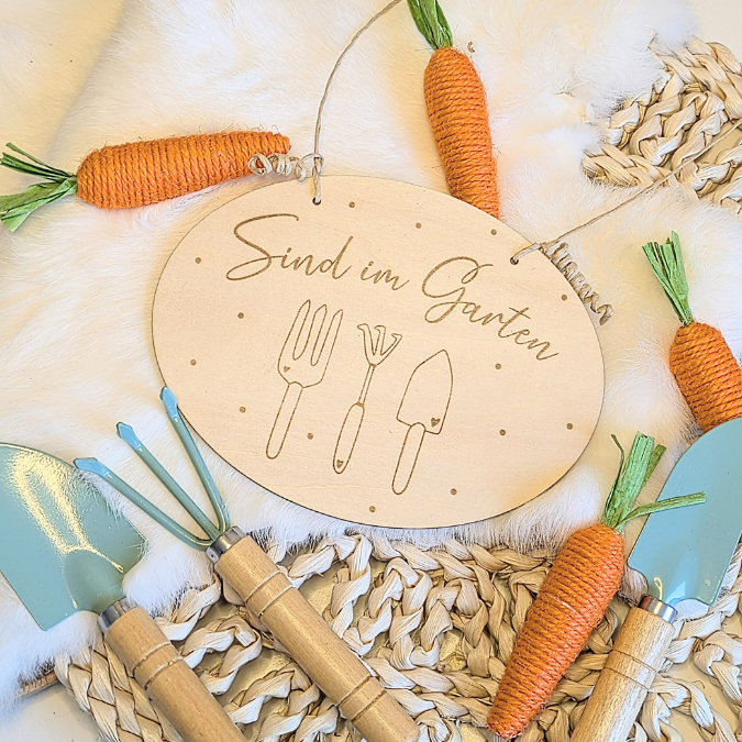 SVG Laserdatei 6er Set Holzscheiben Wir sind im Garten Schilder Schild Outdoor Gartenglück Blumen Gravur SVG Datei – Bild 15