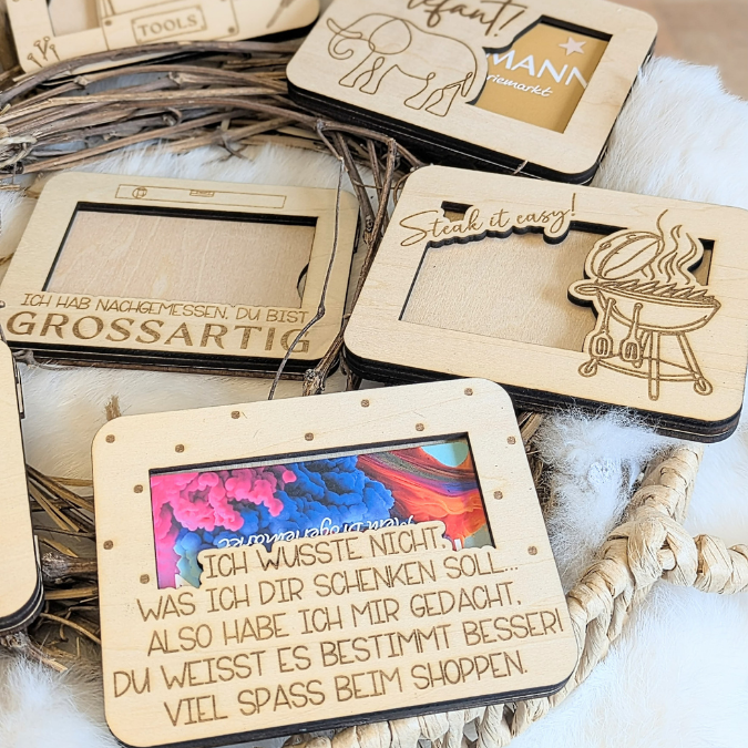 9 Designs Laserdatei Verpackung für Gutscheinkarten Gutscheine Geld Männer Mann Papa Ec Kartengröße Geldgeschenk Wunschgutschein SVG Datei – Bild 13