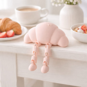 STL 3D Druck Datei Wackelbeine Croissant cute boho Deko Frühstück Croissant mit Beinen Frankreich Deko Frühstück 3D-Druck STL kawaii
