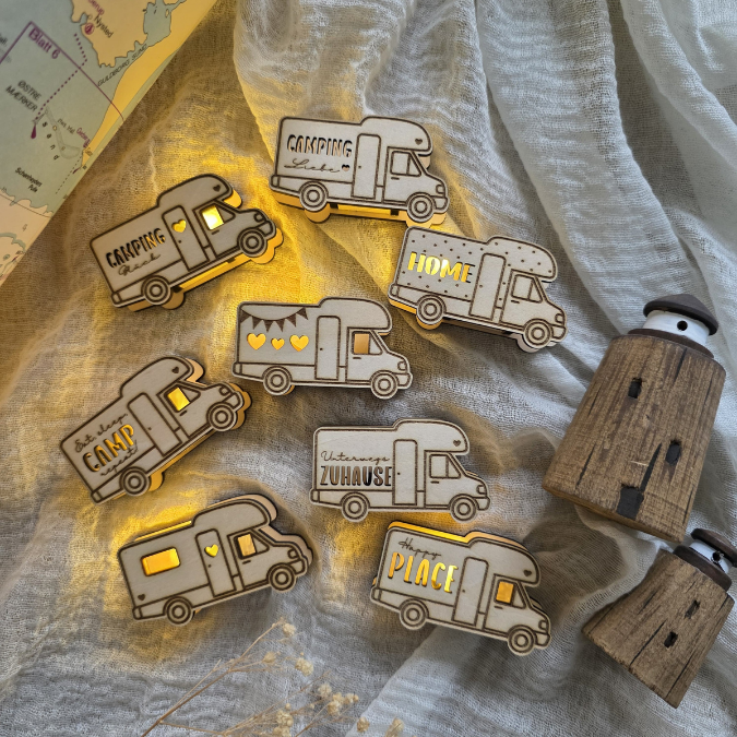 SVG Laserdatei Wohnmobil Camping 8 Designs 2 Größen klein für Ballonlichter groß für Lichterkette Ballonlicht Leuchtdeko SVG-Datei – Bild 6