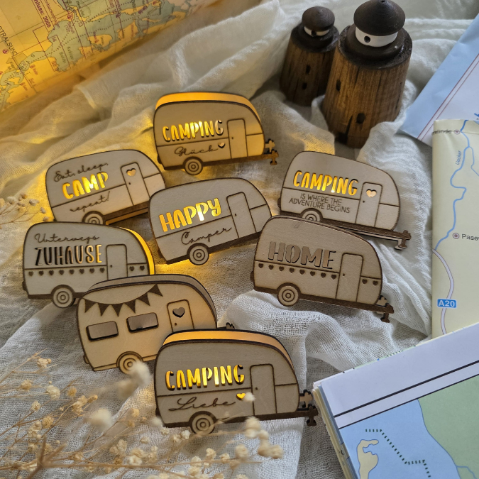 SVG Laserdatei Wohnwagen Camping 8 Designs 2 Größen klein für Ballonlichter groß für Lichterkette Ballonlicht Leuchtdeko SVG-Datei – Bild 5