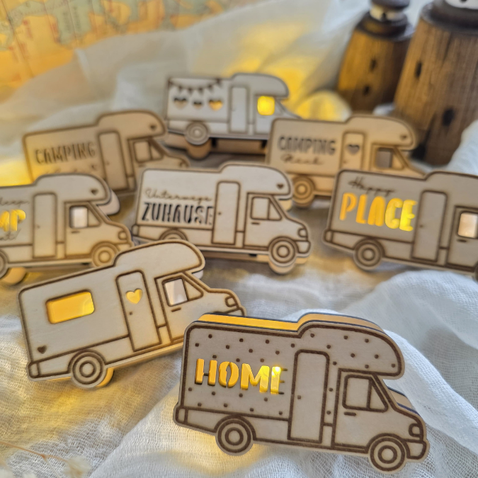 SVG Laserdatei Wohnmobil Camping 8 Designs 2 Größen klein für Ballonlichter groß für Lichterkette Ballonlicht Leuchtdeko SVG-Datei – Bild 14
