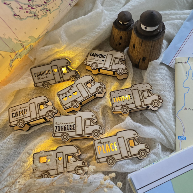 SVG Laserdatei Wohnmobil Camping 8 Designs 2 Größen klein für Ballonlichter groß für Lichterkette Ballonlicht Leuchtdeko SVG-Datei – Bild 15