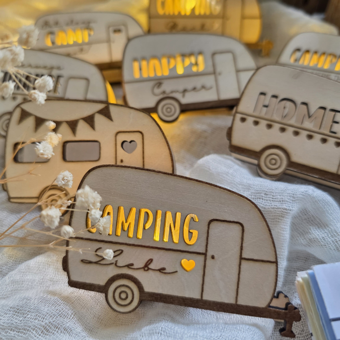 SVG Laserdatei Wohnwagen Camping 8 Designs 2 Größen klein für Ballonlichter groß für Lichterkette Ballonlicht Leuchtdeko SVG-Datei – Bild 11