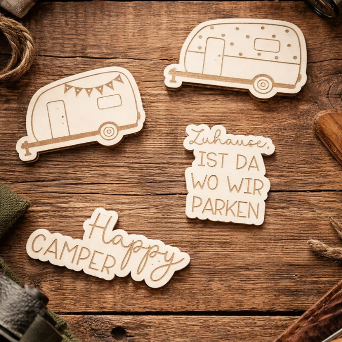 SVG Laser Datei Gravur Bundle XXL Camping Wohnwagen Wohnmobil Zelt Campingglück Camper Unterwegs daheim Laserdatei Plotterdatei – Bild 2