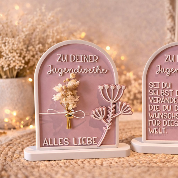 STL 3D Druck Datei 2er Set Jugendweihe Aufsteller für geldgeschenk, Gutscheine oder Blumen 3D-Druck Datei – Bild 8