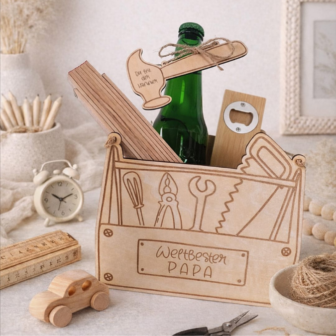SVG Laser Datei Hammer Werkzeugkasten zum aufhängen Männer Geschenkidee für Papa Vatertag Opa Mann Lasercut Männergeschenk Vater Werkstatt – Bild 11