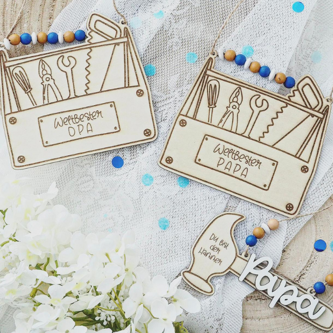 SVG Laser Datei Hammer Werkzeugkasten zum aufhängen Männer Geschenkidee für Papa Vatertag Opa Mann Lasercut Männergeschenk Vater Werkstatt – Bild 14