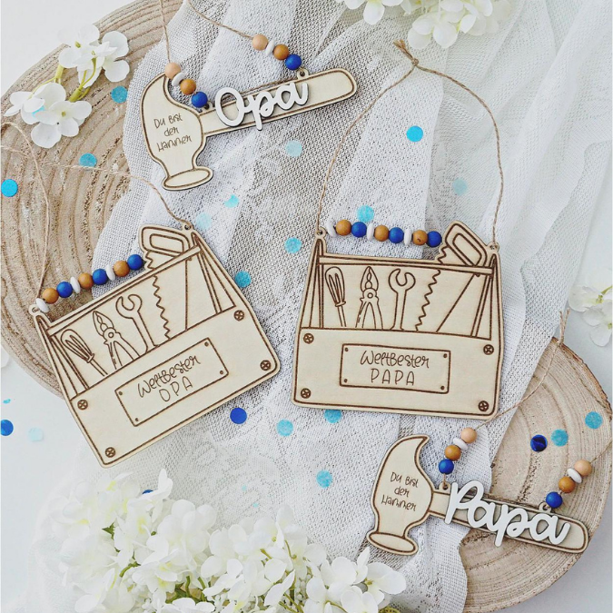 SVG Laser Datei Hammer Werkzeugkasten zum aufhängen Männer Geschenkidee für Papa Vatertag Opa Mann Lasercut Männergeschenk Vater Werkstatt – Bild 15