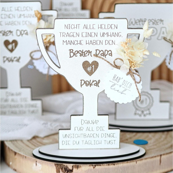 SVG Laser Datei Papa Opa Pokal zum stellen oder Hängen Geschenkidee für Vatertag Großvater Mann SVG Laserdatei Männergeschenk 3mm 4mm – Bild 17