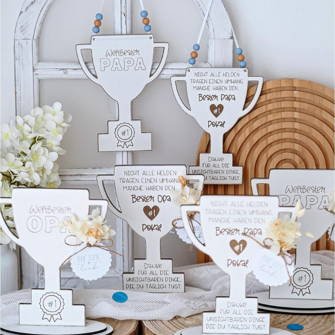 SVG Laser Datei Papa Opa Pokal zum stellen oder Hängen Geschenkidee für Vatertag Großvater Mann SVG Laserdatei Männergeschenk 3mm 4mm – Bild 4