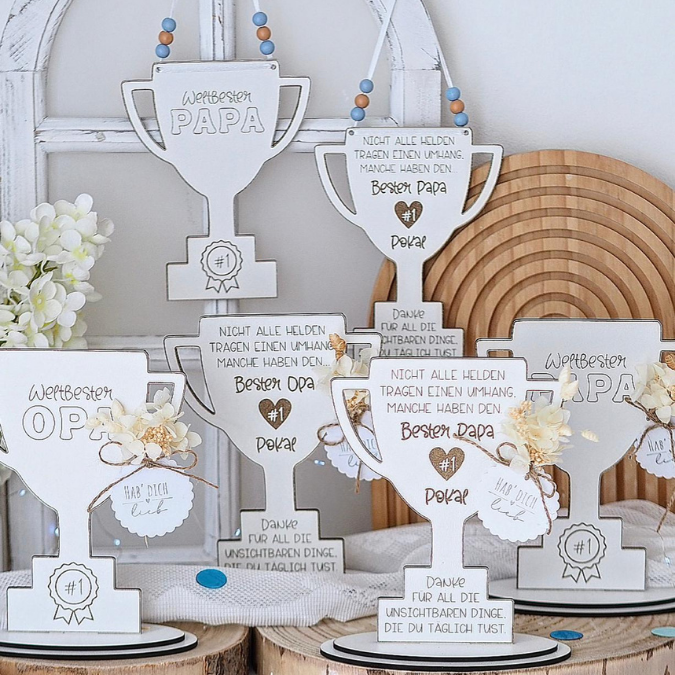 SVG Laser Datei Papa Opa Pokal zum stellen oder Hängen Geschenkidee für Vatertag Großvater Mann SVG Laserdatei Männergeschenk 3mm 4mm – Bild 19