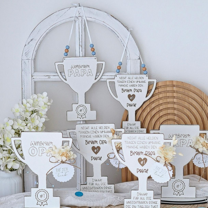SVG Laser Datei Papa Opa Pokal zum stellen oder Hängen Geschenkidee für Vatertag Großvater Mann SVG Laserdatei Männergeschenk 3mm 4mm – Bild 20