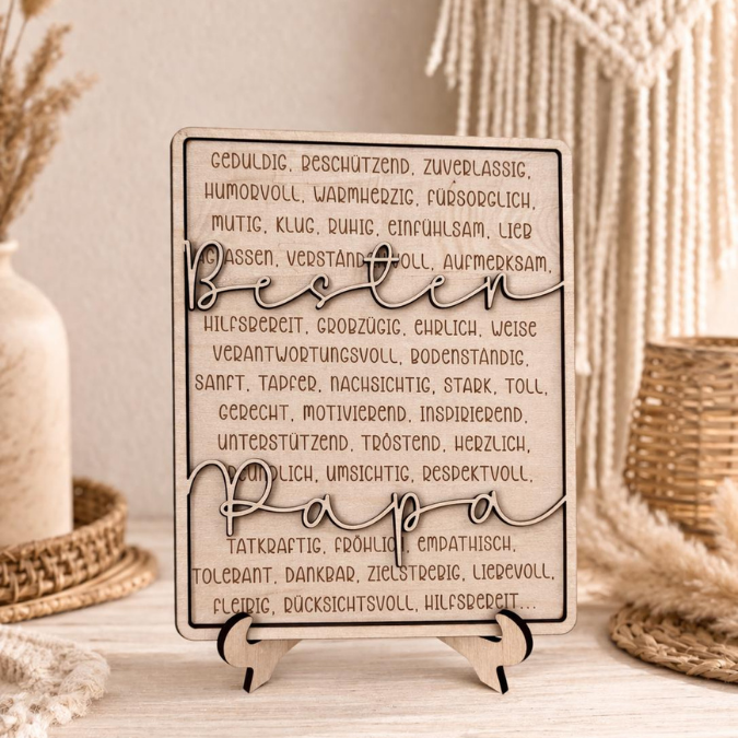 SVG Datei Rahmen mit Ständer Geschenkidee für Papa verschiedene Designs Vatertag Opa Mann SVG Laserdatei Laserfile Lasercut Männergeschenk 3mm 4mm – Bild 8
