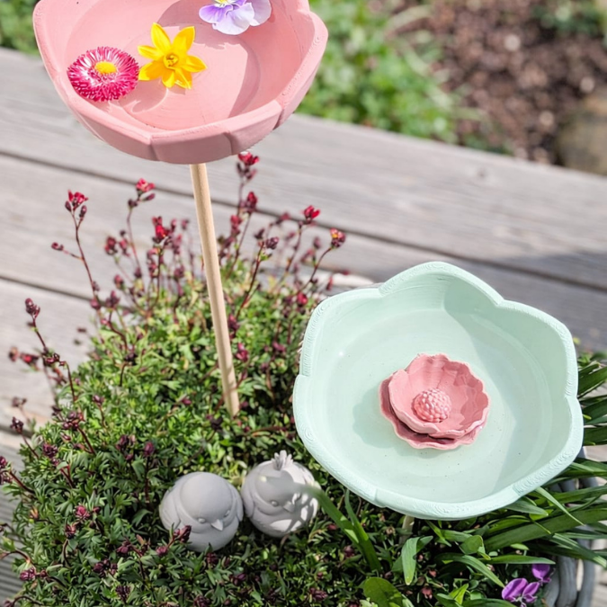 STL 3D Druck Datei Vogeltränke Insektentränke zum stellen oder für 6mm 8mm und 10mm Stäbe inkl Blüte zum stecken 3D-Druck Datei – Bild 18