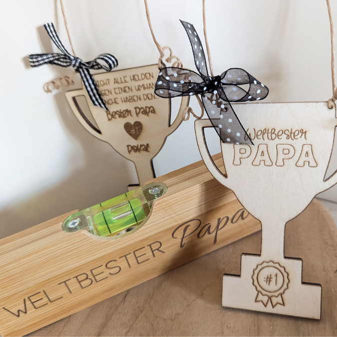 SVG Laser Datei Papa Opa Pokal zum stellen oder Hängen Geschenkidee für Vatertag Großvater Mann SVG Laserdatei Männergeschenk 3mm 4mm – Bild 28