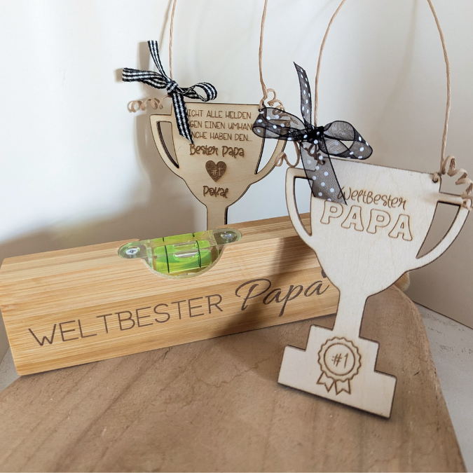 SVG Laser Datei Papa Opa Pokal zum stellen oder Hängen Geschenkidee für Vatertag Großvater Mann SVG Laserdatei Männergeschenk 3mm 4mm – Bild 29