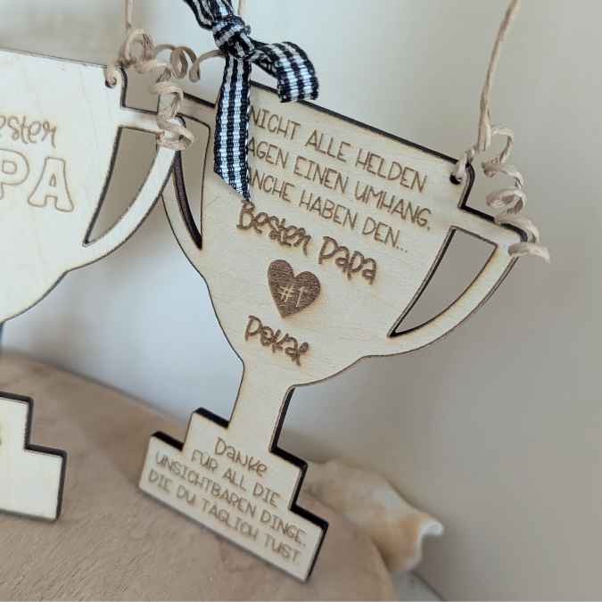 SVG Laser Datei Papa Opa Pokal zum stellen oder Hängen Geschenkidee für Vatertag Großvater Mann SVG Laserdatei Männergeschenk 3mm 4mm – Bild 22