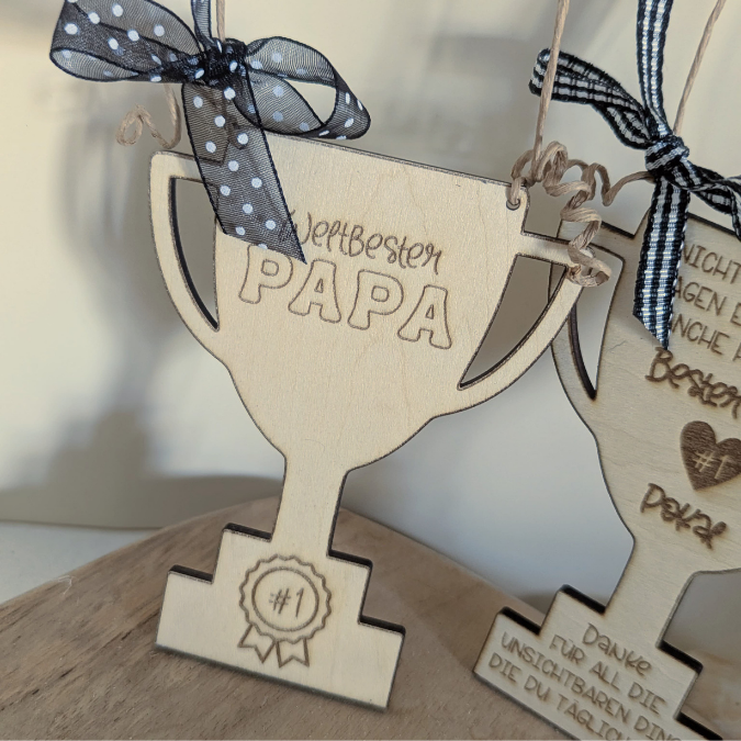 SVG Laser Datei Papa Opa Pokal zum stellen oder Hängen Geschenkidee für Vatertag Großvater Mann SVG Laserdatei Männergeschenk 3mm 4mm – Bild 24